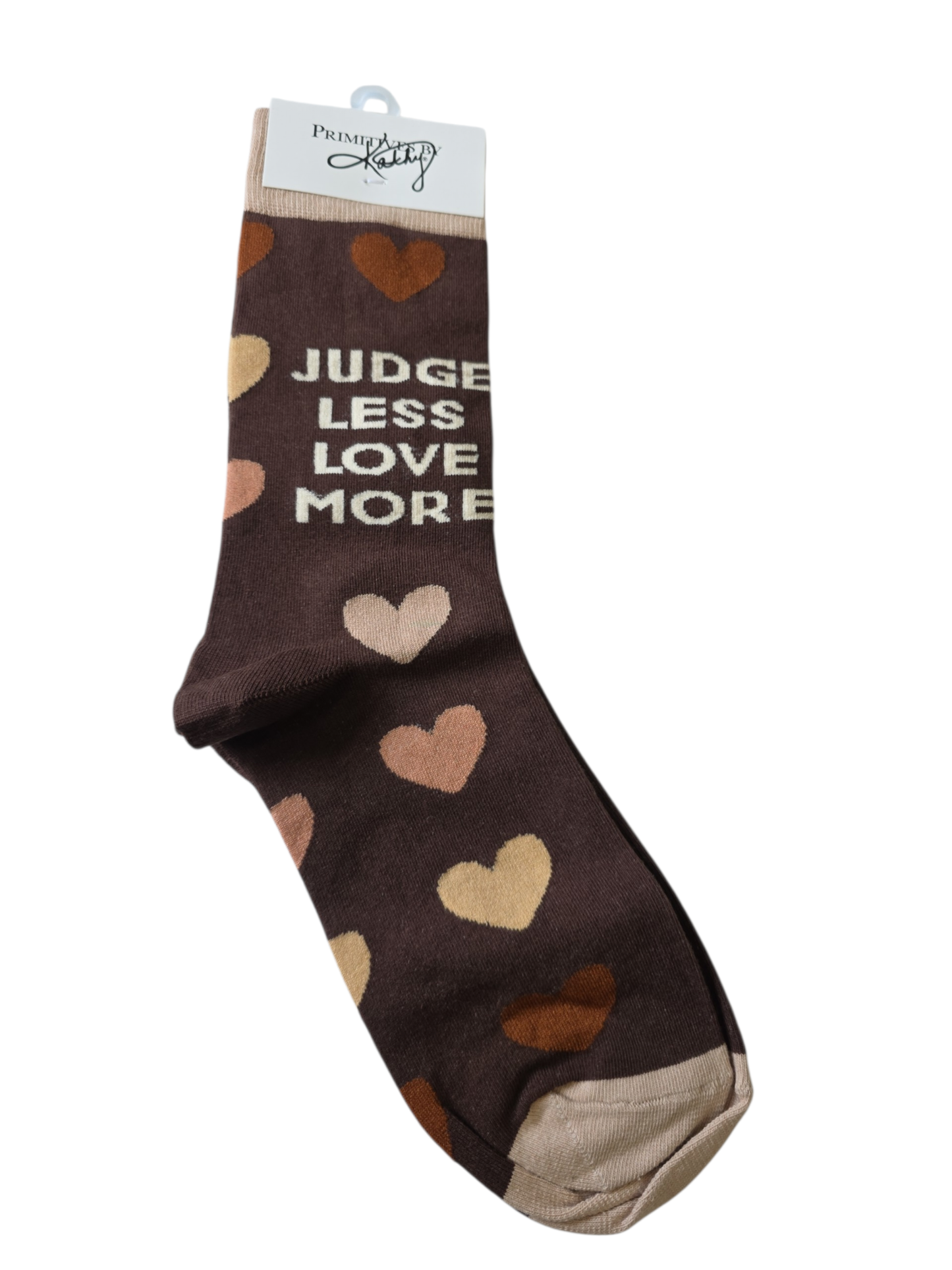 JUDGE LESS LOVE MORE SOCKS ONE SIZE FITS MOST