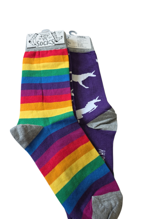 Rainbows and Uniccorns Socks- ONE SIZE FITS MOST