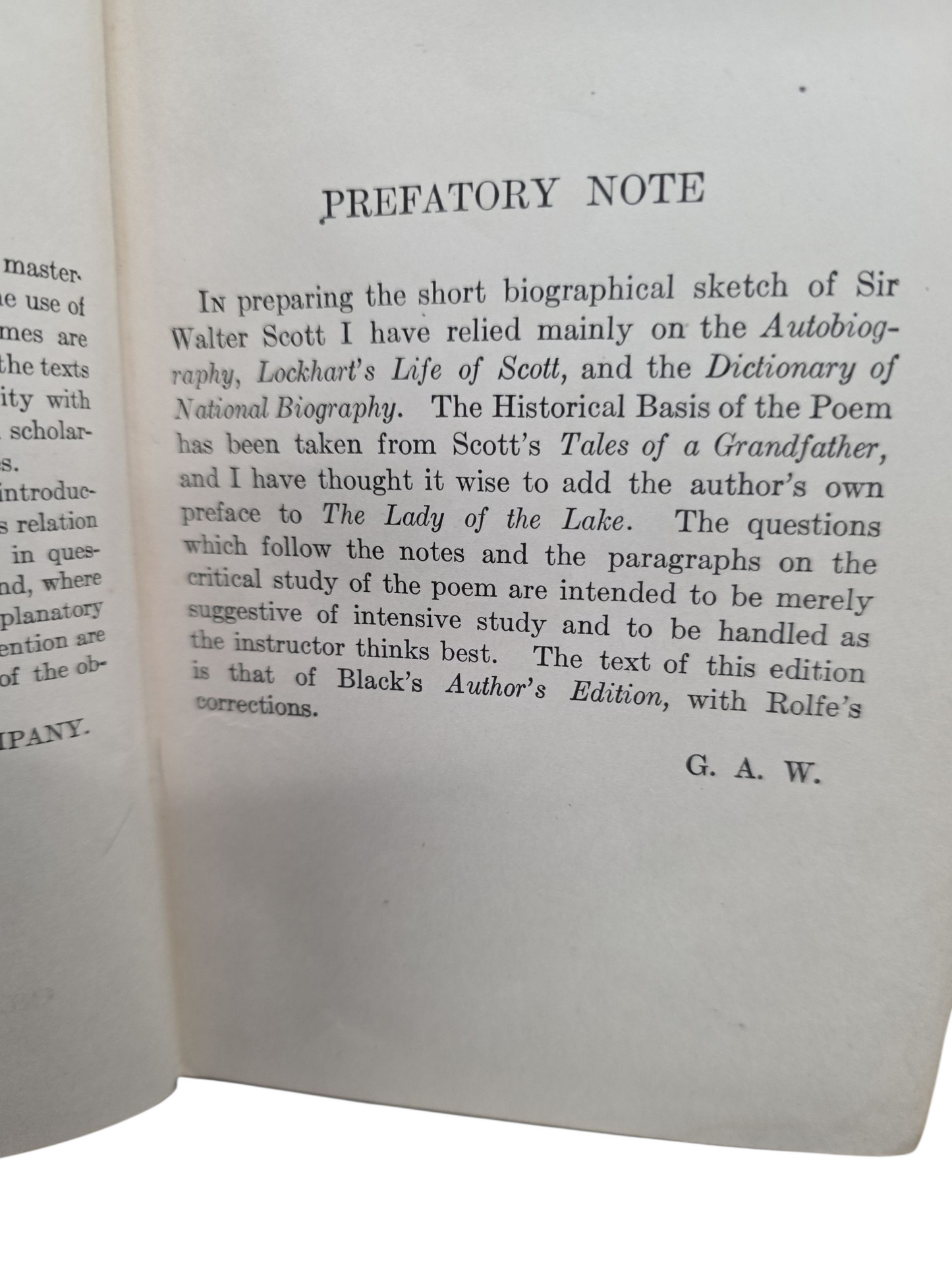 THE LADY OF THE LAKE- SIR WALTER SCOTT (1912)