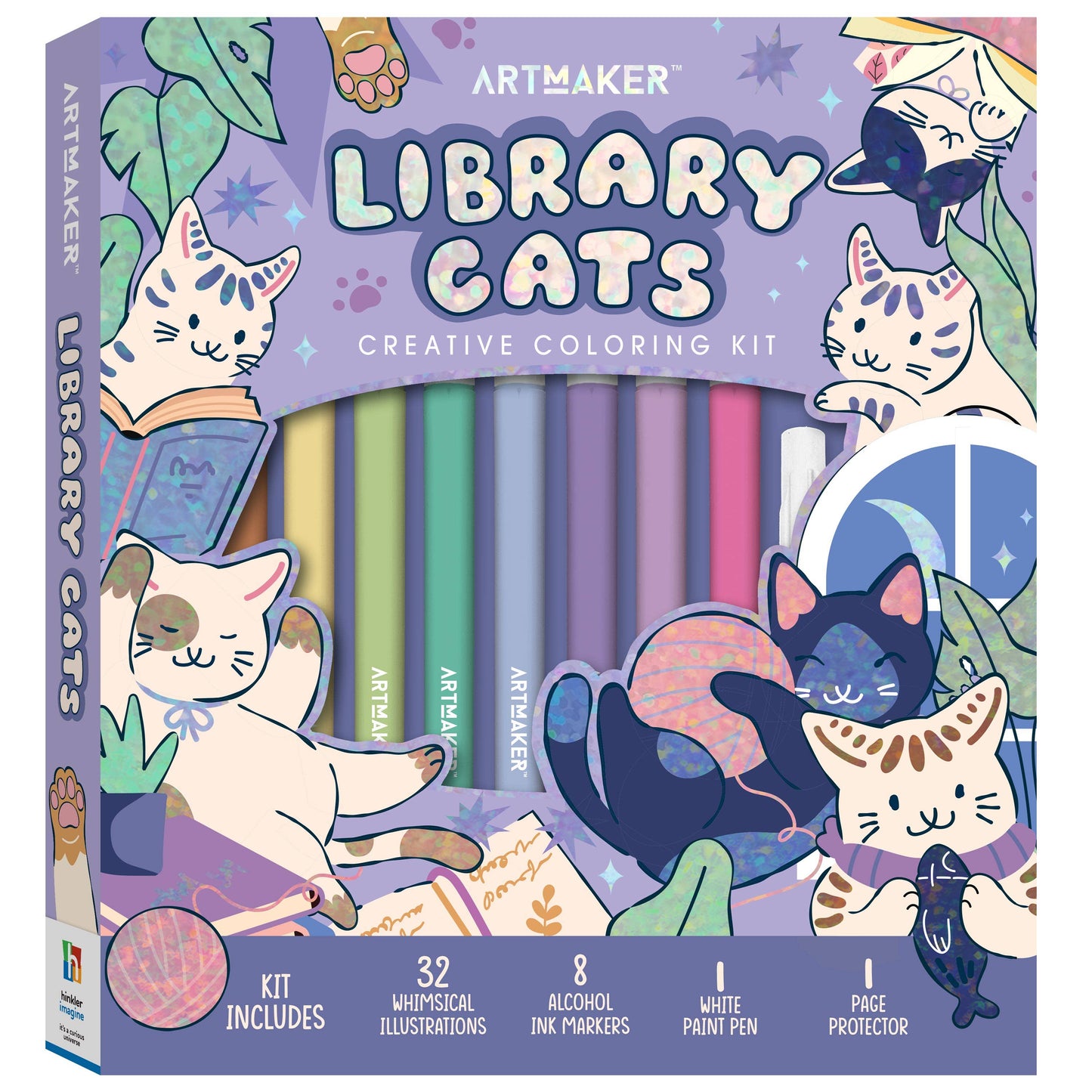 Art Maker Library Cats Coloring Kit