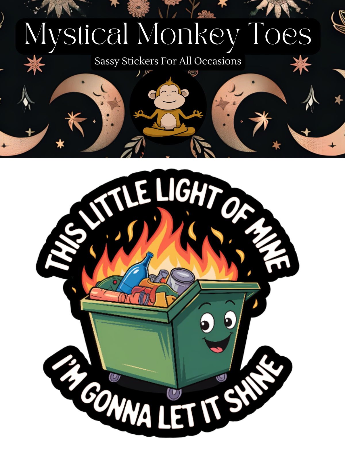 Funny This Little Light Of Mine Vinyl Sticker