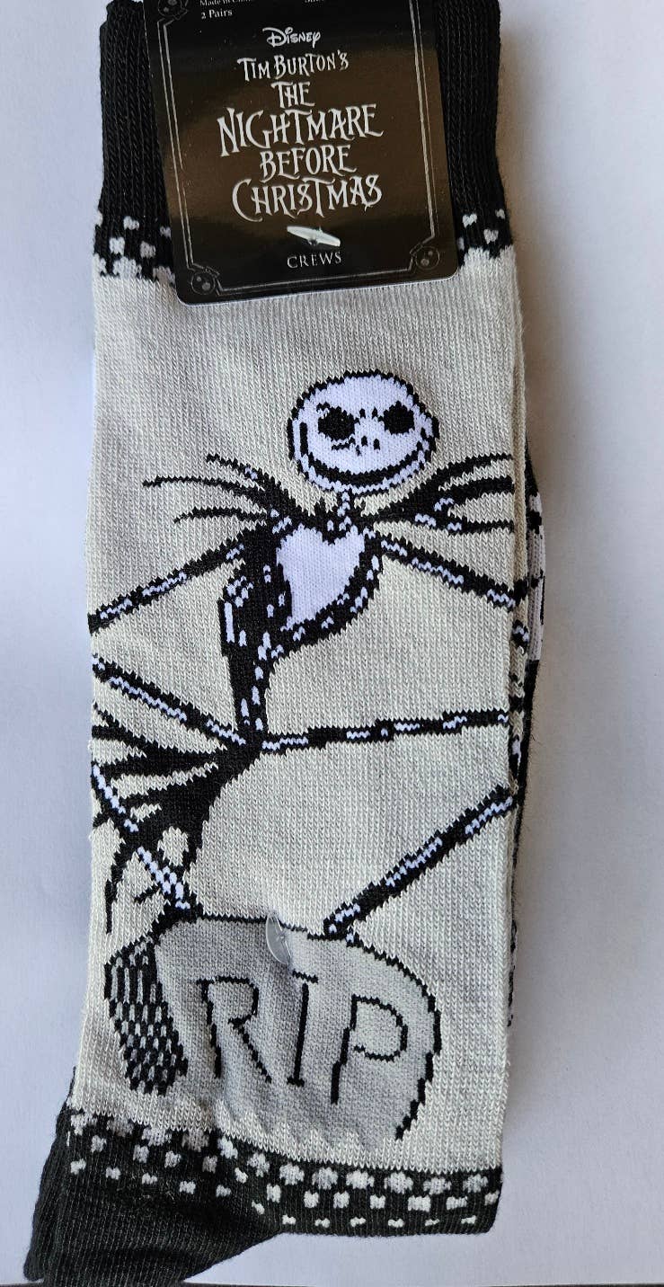Nightmare Before Christmas 2pk Crew Socks