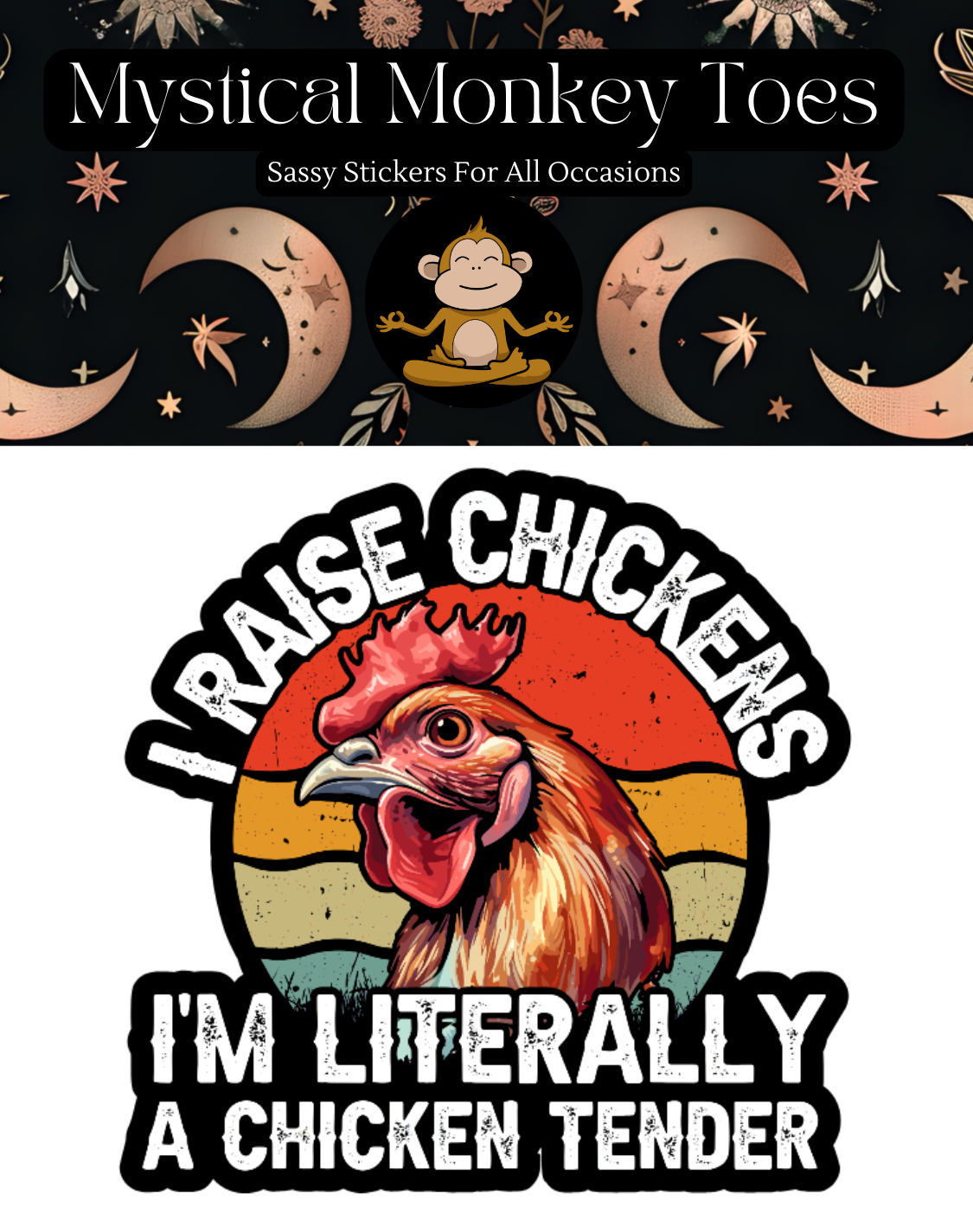 Funny Chicken Tender Sticker