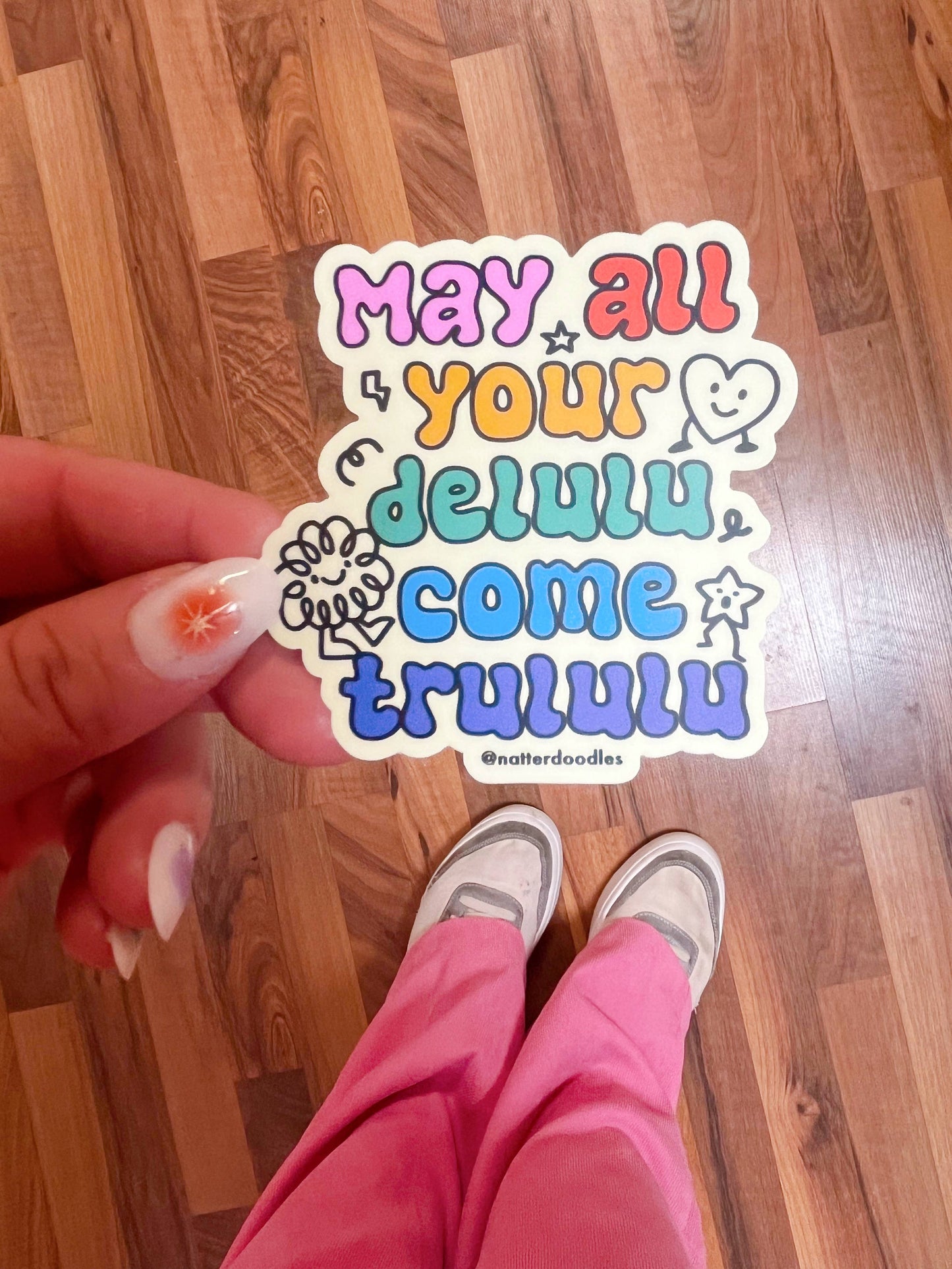 May All Your Delulu Come Trululu Waterproof Sticker : Single