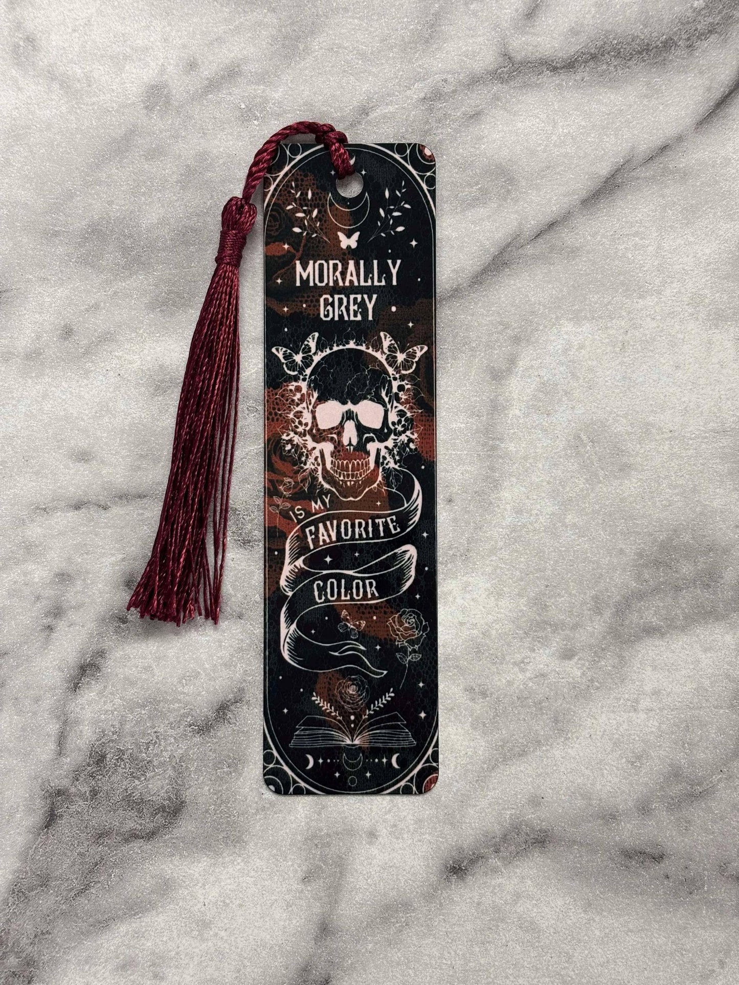 Dark Romance Smutty Book Club Metal Bookmark: SmuttyBookClub Short