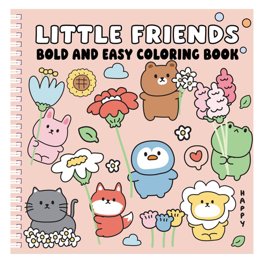 Little Friends Bold and Easy Coloring Book (Spiral)