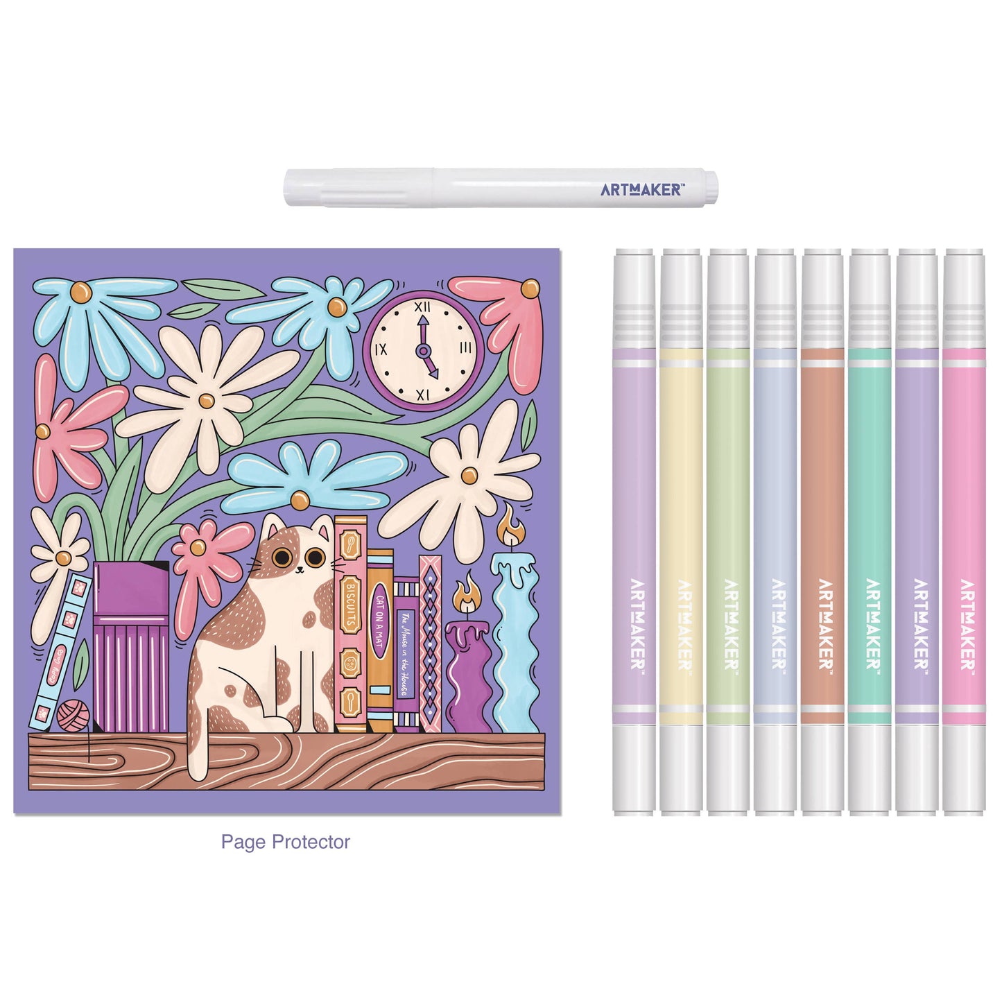 Art Maker Library Cats Coloring Kit