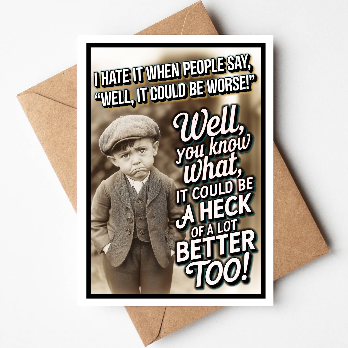 Funny Sympathy Greeting Cards with Card Display Stand: Yes
