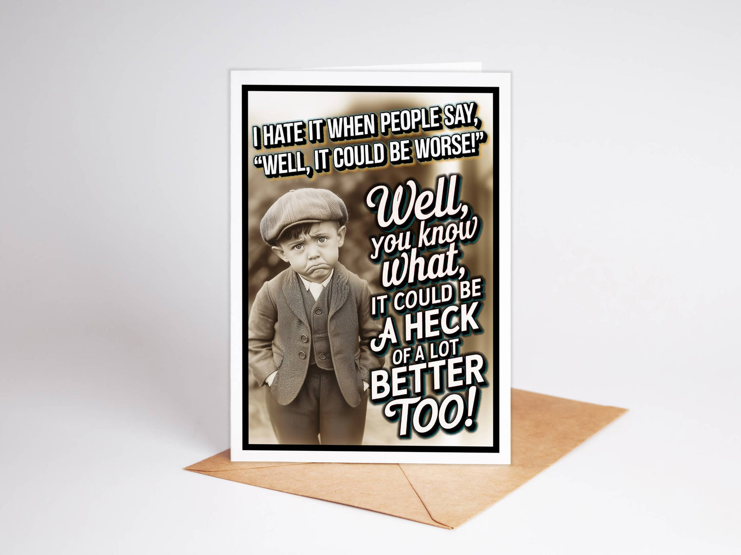 Funny Sympathy Greeting Cards with Card Display Stand: Yes