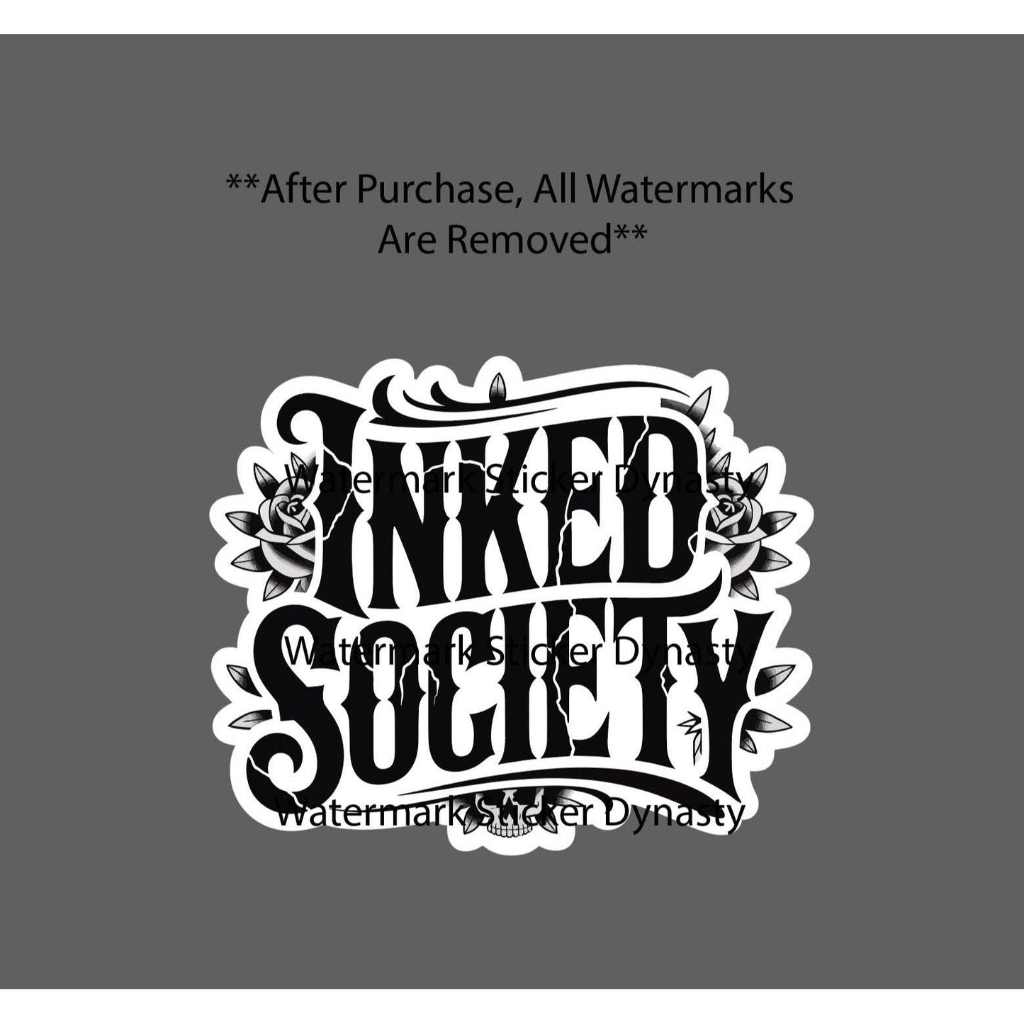 Inked Society Sticker Waterproof Decal Tattoos Art Beauty Alt Gift NEW
