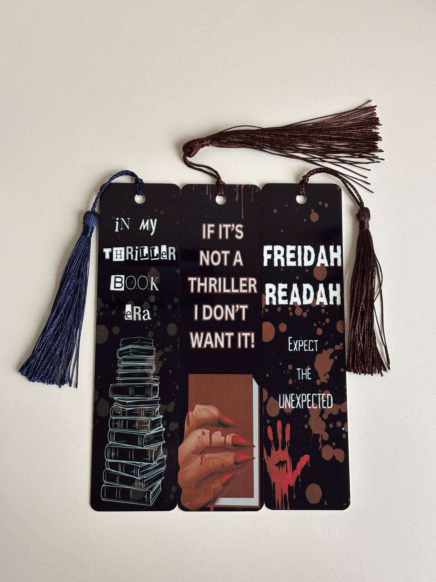Freida Readah Psychological Thriller Metal Bookmark: Freida Short