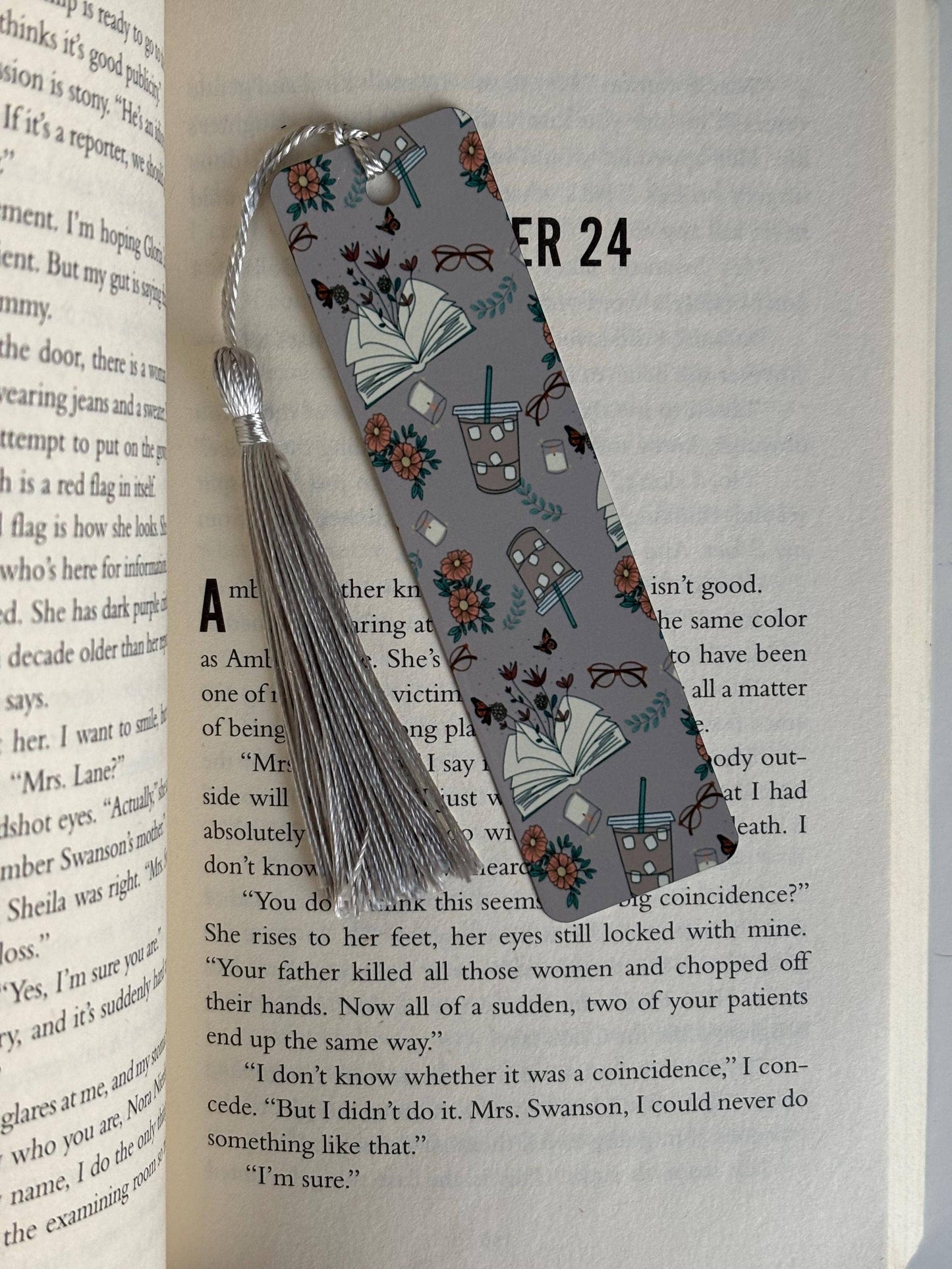 Coffee and Books Metal Bookmark - Bookish Gift: Short