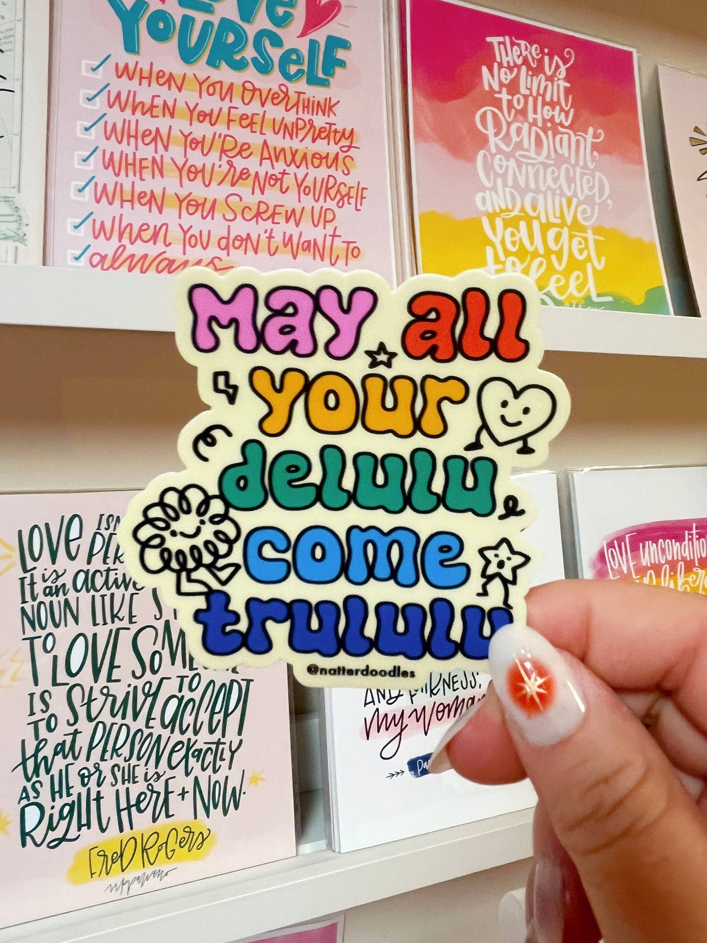 May All Your Delulu Come Trululu Waterproof Sticker : Single