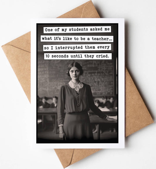 Funny Teacher Appreciation Card (Bulk): Yes
