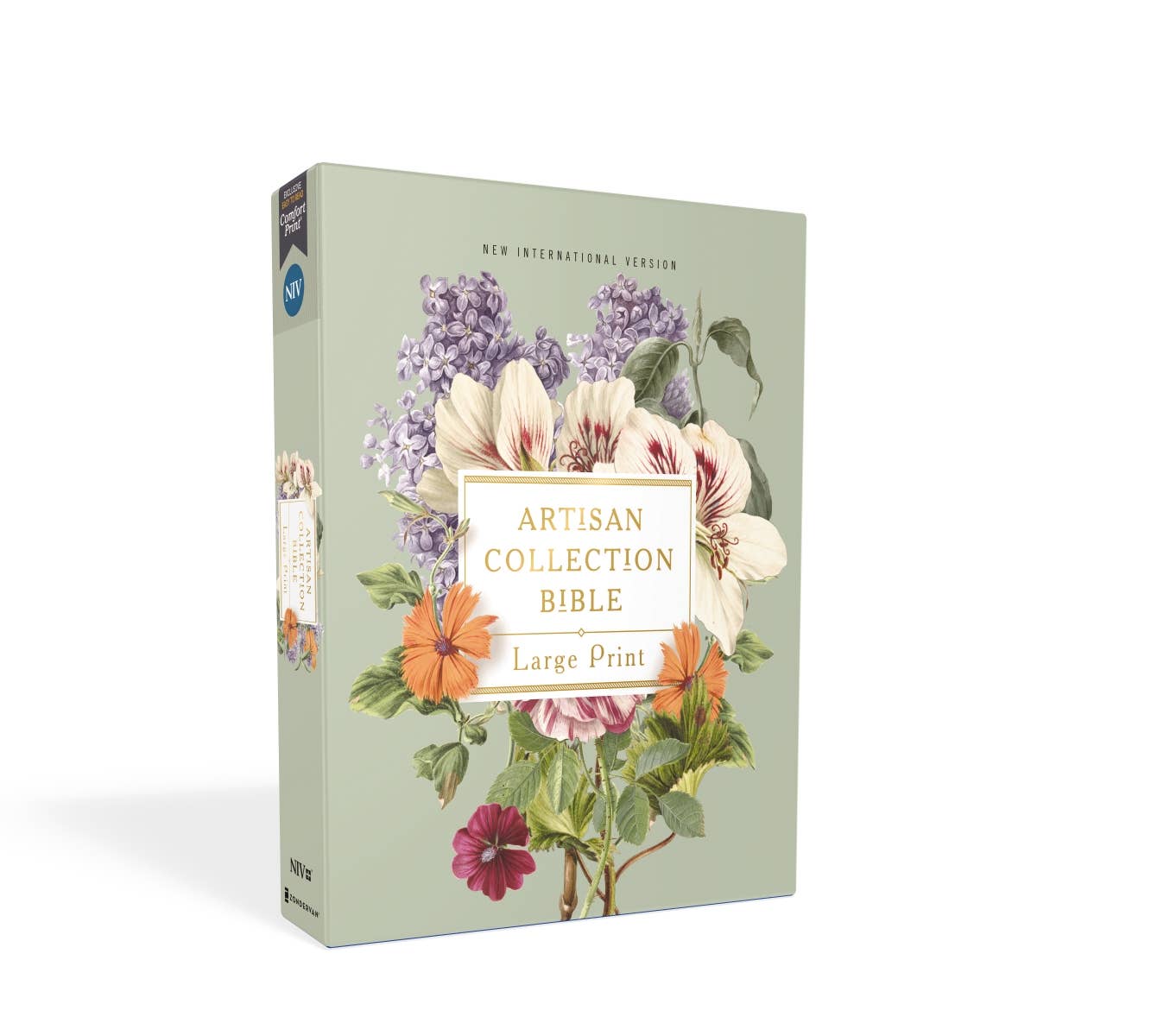 NIV Artisan Collection Bible LP Leathersoft Sage Floral