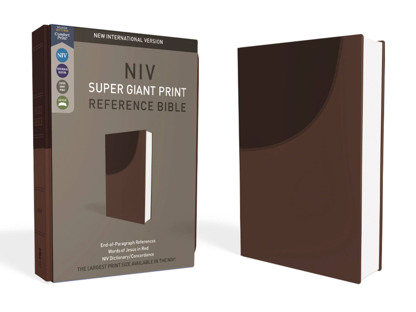 NIV Super Giant Print Reference Bible Leathersoft Brown