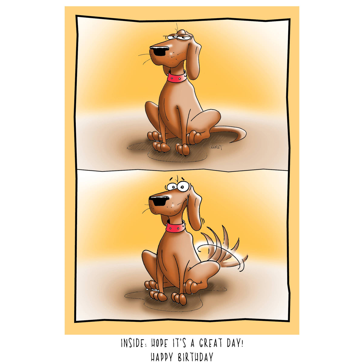 Dog with Wagging Tail | Birthday Card