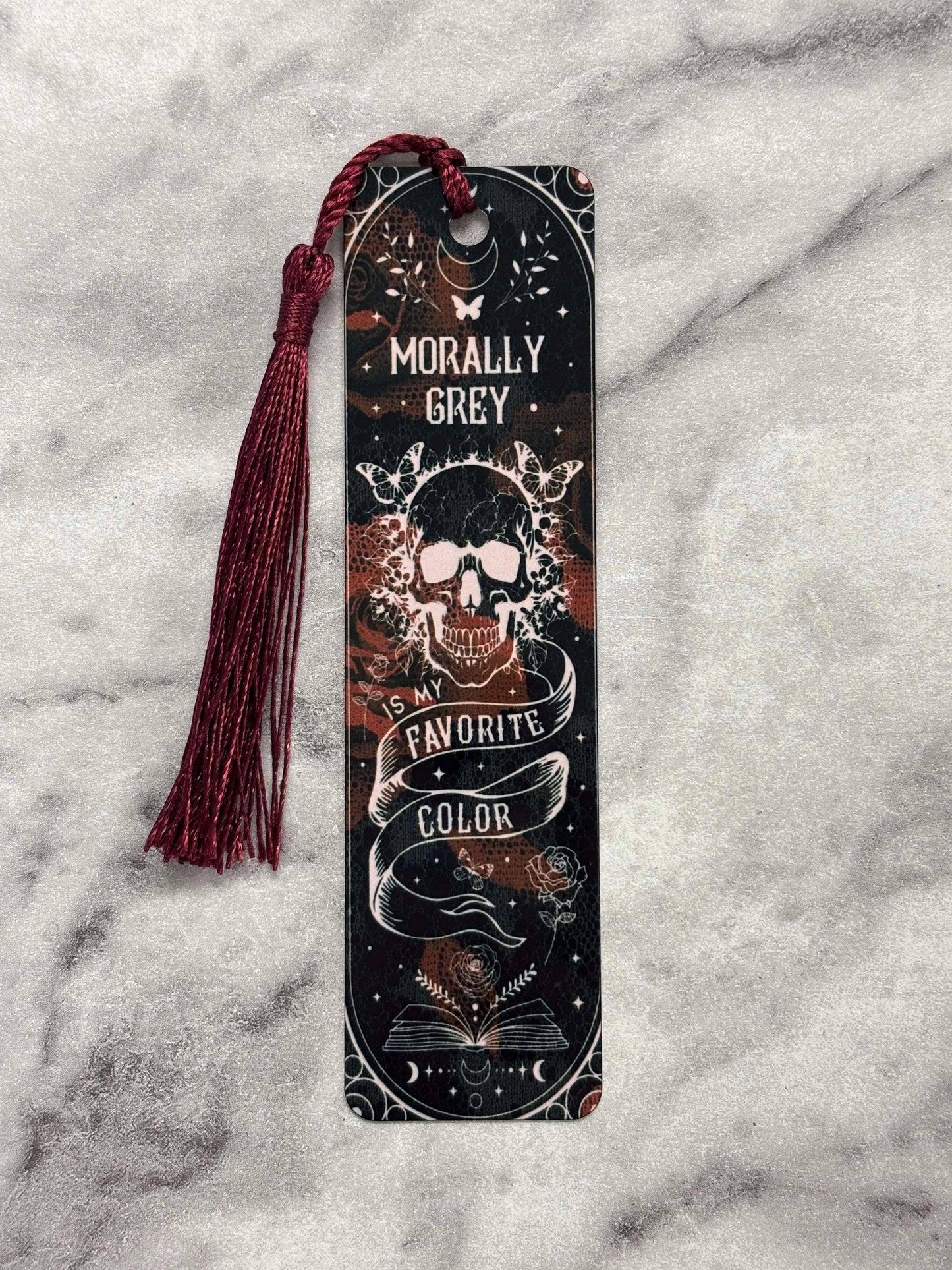 Dark Romance Smutty Book Club Metal Bookmark: SmuttyBookClub Short