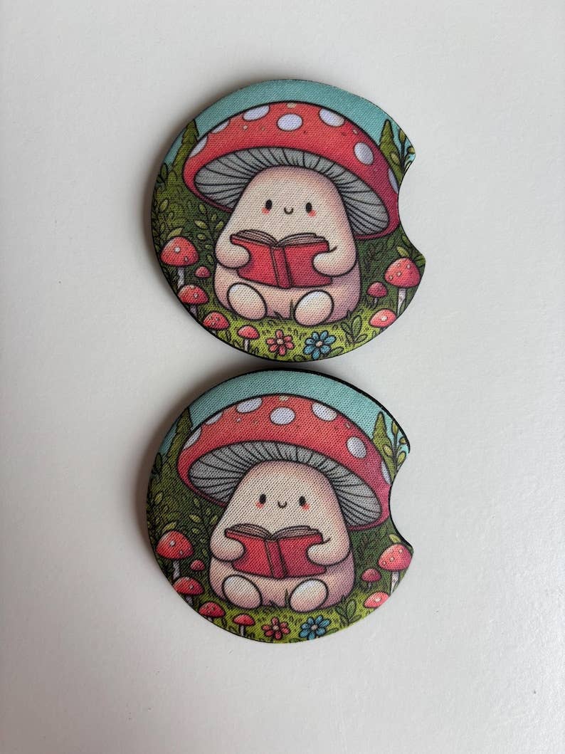 Reading Mushroom Car Coaster